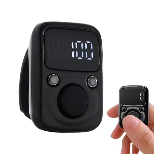 Hand Counter Clicker Portable Hand Finger Counting Clicker - color: Black