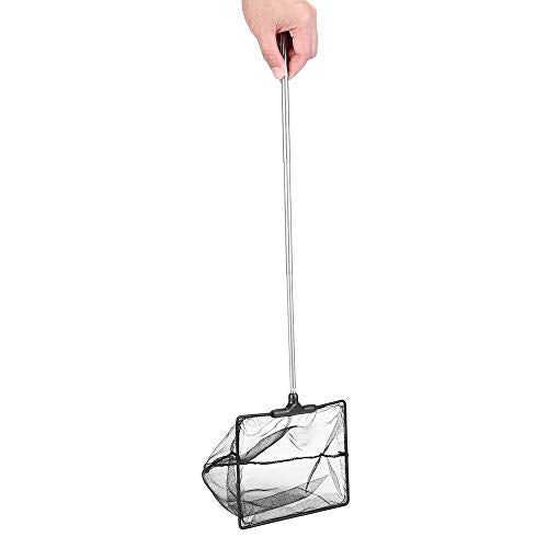 Aquarium Fish Net with Extendable Stainless Steel Long Handle Fine Mesh Net for Fish Tank