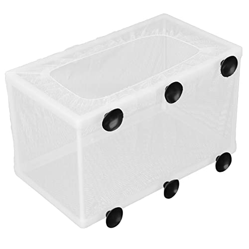 Aquarium Breeder Box with Suction Cups | Detachable Fish Hatchery & Isolation Enclosure | Multi - Functional Incubator for Fry/Unwell Fish/Shrimp | Secure Plastic & Mesh Design