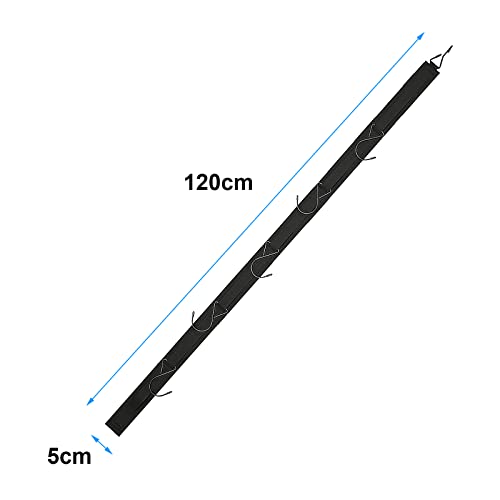 2Pcs Hockey Hanger Portable Hanging Dryig Rack Hockey Gifts for Home and Outdoor Using in Ice Hockey Skating Football Camping Fishing 5 Hooks - color: Black X2pcs