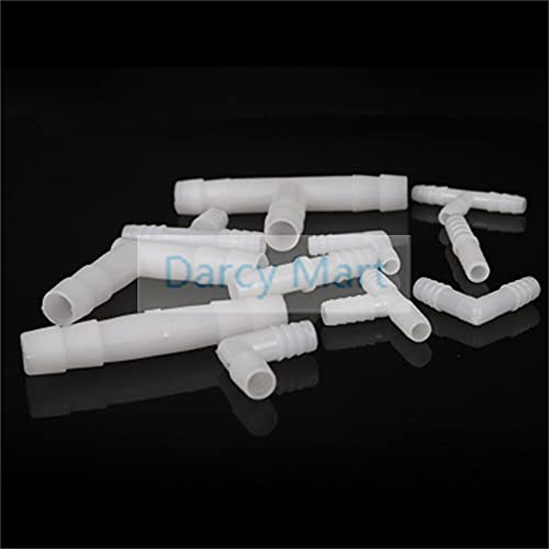 Plastic Aquarium Air Pump Line Tubing Joints Tee/Straight/Elbow Shaped Air Tubing Connectors Pipe Fitting - (Color: Straight Size: 10mm )