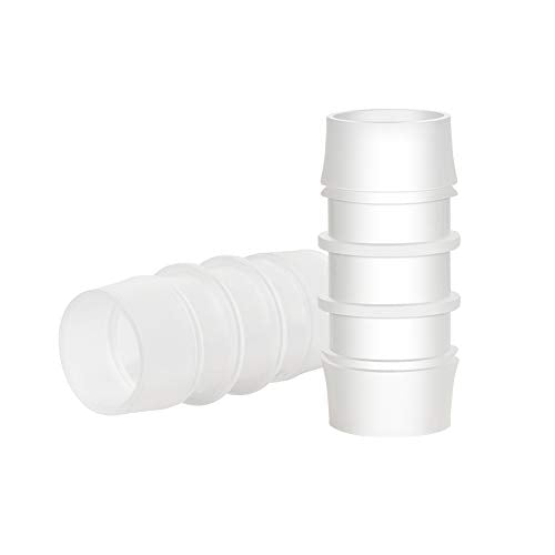 Plastic Hose Barb Fitting, 1" x 1" Barbed Splicer Mender Joint Adapter Union Fitting (Pack of 5) - size: 1 Inch