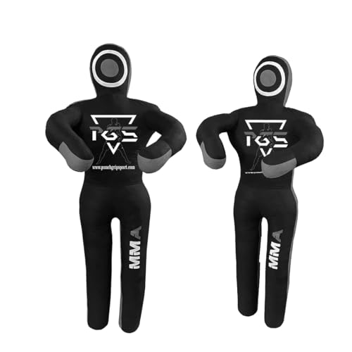MMA Grappling Dummy Brazilian JIU Jitsu BJJ Punching Bag for Self Defense Wrestling Judo Karate Boxing Throwing Submission Standing Position - UNFILLED - color: Black Grey, size: 5FT / 59"