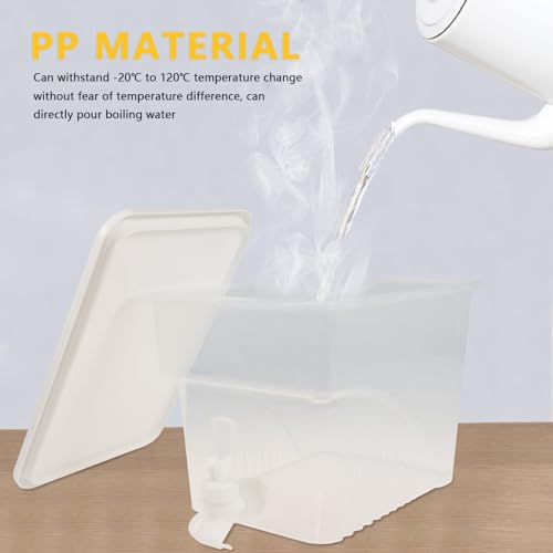 4 Pack 1.3 Gallon Drink Dispenser with Spigot for Fridge, Leakproof Plastic Water Container Fridge Beverage Dispenser Ice Juice Dispenser with Spigot for Home Party Restaurant Bar Buffet