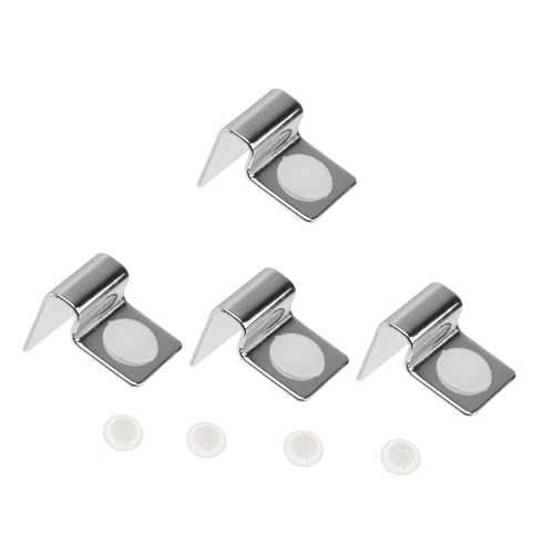 Levemolo 4pcs Fish Tank Glass Cover Brackets Clips for Aquarium Lids Easy Installation Support for All Fish Tanks - size: 2.1x1.5cm