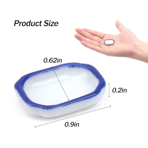 9 Pack Spider Mini Feeding Bowl Tarantula Micro Ceramic Water Dish for Spider Cricket Snail Manti Bugs Insect Tarantula Enclosure Accessories
