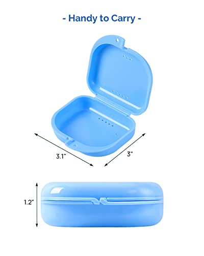 JMU 2 Pcs Retainer Case with Vent Holes, Orthodontic Storage Case | White and Pink, Dental Mouth Guard Holder, Travel Box for Aligner with Snap Lock - color: White/Pink