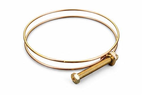 Double Wire Band Style 1 3/8” – 1 5/8” (37-42 mm) diameter x 1/2” wide, Adjustable Screw-Style, Hose Clamps, Hex/Phillips Head Screw, Includes 4 Clamps, by Tech Team