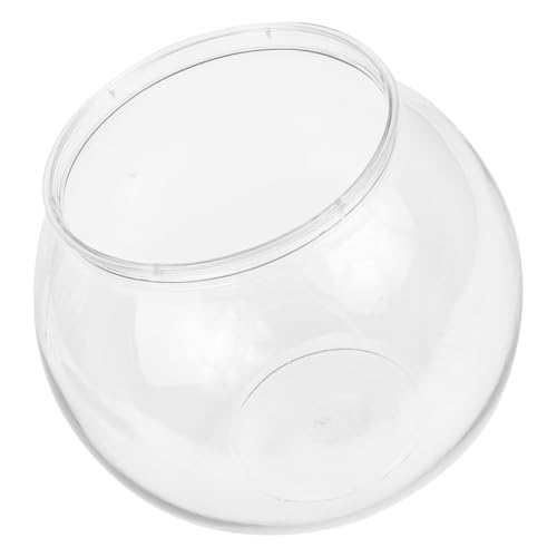 Clear Plastic Fish Bowl Small Aquarium Tank for Goldfish Portable Fish Keeper for Home Decor and Hydroponic Plants Decorative Fish Tank Container