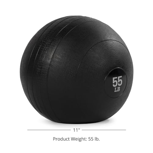 Titan Fitness Rubber Slam Ball, Dead Weight Ball Absorbs Impact, Minimal Bounce, Textured Surface for Strength and Conditioning, Cardio Workouts, Full Body Workout - style: 24.9kg(55파운드)