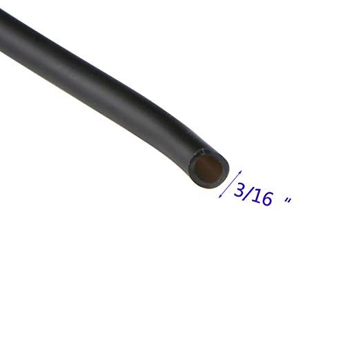 Aquarium 100 Feet Standard 3/16" Black Flexible Airline Tubing for Fish Tank,Terrariums, and Hydroponics - size: 100 Feet