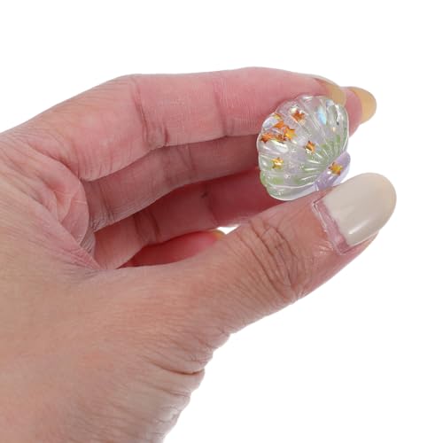 BESPORTBLE Mini Ocean Resin Animals: 16Pcs Luminous Simulated Shell with Pearl Mini Resin Ocean Landscape Decorative Shell Ornaments for DIY Aquarium Potted Micro Fairy Garden Dollhouse