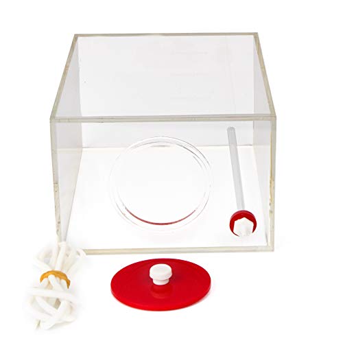 Aquarium Choice Acryli Made Liquid Storage Bucket Dosing Pump Reservoir Container (6.3 * 4.25 * 7.28 Inch;2500ml/2.5L) - size: 6.3*4.25*7.28 Inch;2500ml/2.5L(Red)