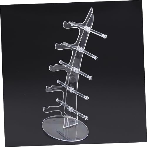 ULTECHNOVO 5pairs Transparent Acrylic Sailboat Glasses Display Stand Rack for Sunglasses and Eyeglasses Home Use and Glasses Shop Showcase