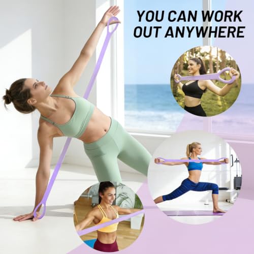 Figure 8 Exercise Bands,8 Shaped Resistance Band,Set of 3 Resistance Bands