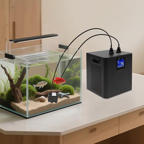Aquarium Chiller, 300L/79.25Gal Aquarium Cooler, Aquarium Water Chiller with LCD Display, Fish Tank Water Chiller, Hydroponics Cooling System for Water Weeds Axolotl Jellyfish Coral Shrimp - size: 300L/79.25Gallon