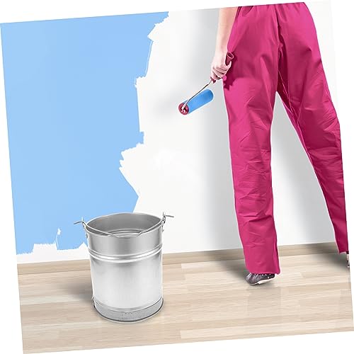 PRETYZOOM Thickened Iron Bucket Multi-Purpose Water Paint Fishing Bucket Large Capacity Handheld for Home Dorm Kitchen