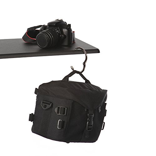 Clipa Bag Hangers The Ring that Opens into a Hook, Closes Automatically - color: Polished Hematite