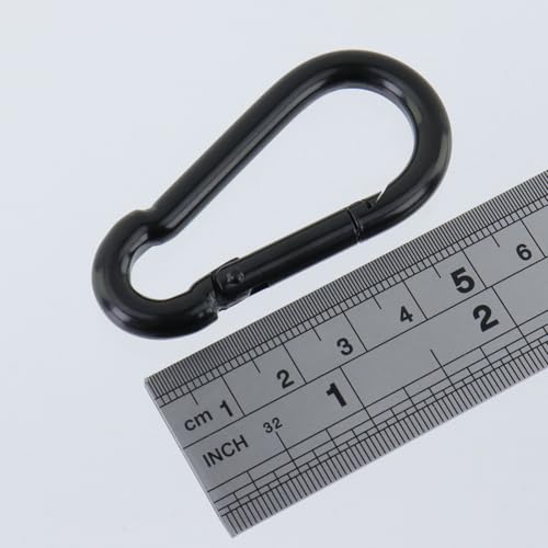 Dnyta 4Pcs Stainless Steel Ceiling Hook Pad Eye Plate Wall Mount Ring Hooks - color: Black With Buckle, Square-shaped, size: Medium (4pcs)