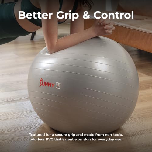 Sunny Health & Fitness Premium Anti-Burst Exercise & Stability Ball - size: 17.7" (45cm)