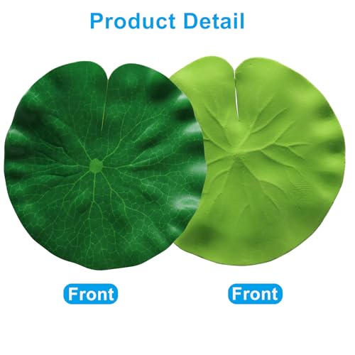 10Pcs Artificial Lily Pads, 5 Different Sizes Floating Foam Lotus Leaves Realistic Water Lilies Pad, Foliage Pond Decor for Ponds/Koi Fish Pool Patio Aquarium(4"、5"、6"、7"、8.7") - size: 4"、5"、6"、7"、8.7"