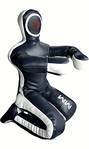 Bestzo MMA Jiu Jitsu Judo Punching Bag Grappling Dummy Black Sitting Position Hands on Front-Unfilled - size: 48 inches (4 ft)