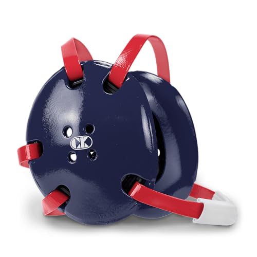 Cliff Keen Signature Wrestling Headgear - color: Navy Blue / Scarlet