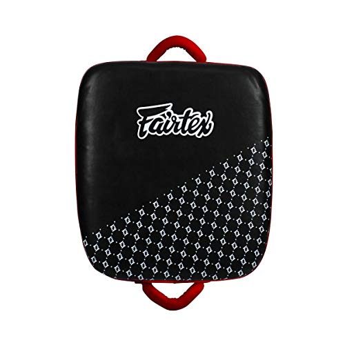Fairtex LKP1 Leg Kick Pad, Suitcase Style Muay Thai MMA Kickboxing Shield - color: Black/Red