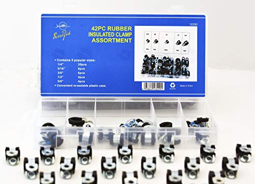Swordfish 32290 42pc Rubber Insulated Adel Clamp Assortment