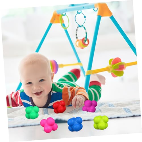 POPETPOP Hexagonal Agility Balls 6 Pcs TPR for Goalkeeper Training