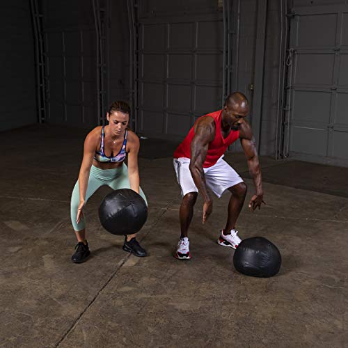 Body-Solid Tools Dynamax Premium Soft Medicine Ball – Non Bouncing Wall Balls for Strength Training, Weight Loss Workout, Core Exercise and Home Gym Fitness - style: 10lbs.