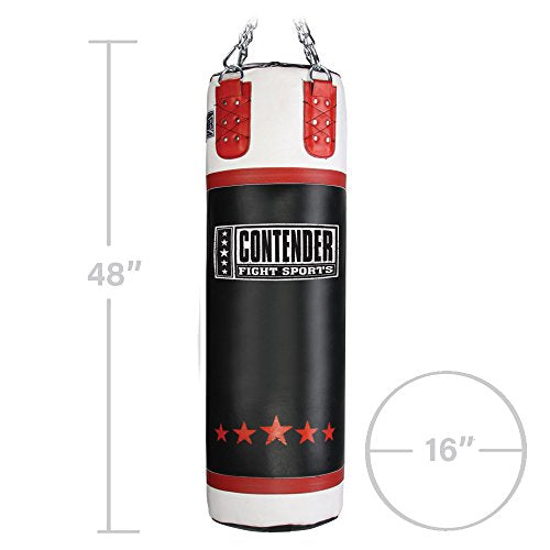 Contender Fight Sports Leather Boxing Punching Heavy Bag (Filled), 150-Pound - size: 100lbs