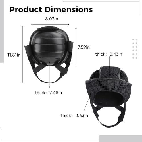 2 Pieces MMA Wrestling Headgear with Adjustable Elastic Straps, Eva Foam Padding, Breathable Mesh Design for Protection During Boxing Sparring