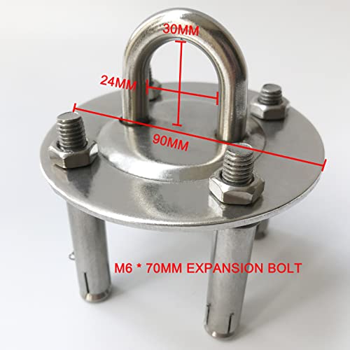 Eye Ceiling Hook Swing Hangers 700LB Capacity for Punching Bags Hanging Chair Hammocks Swing Trapeze Yoga (90mm Diameter) - size: Ceiling Hook - 90MM Diameter