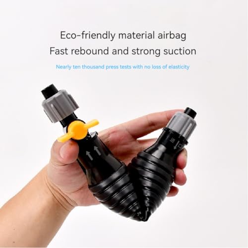 Manual Gasoline Siphon Pump Fuel Transfer Hose with Metal Clip Multifunctional Liquid Suction Pump for Petrol Oil Water Aquarium & Fuel Transfer - color: Upgraded 1m