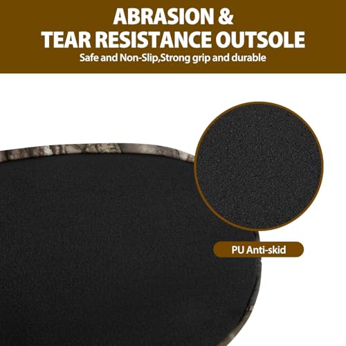 600D Insulated Boot Covers, Camo Hunting Gear, Cold Weather | Water-Resistant, Non-Slip, PU Leather, Pull-On, Suitable for Hunting, Fishing, Camping, and Outdoor Activities - size: Small