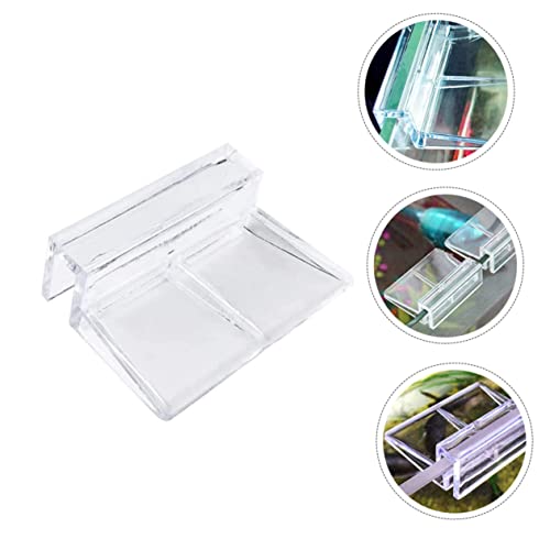 BESPORTBLE 20pcs Acrylic Support Bracket for Aquarium Cover Transparent Fish Tank Cover Frame Holder for Tank for Open and Reptile Habitats