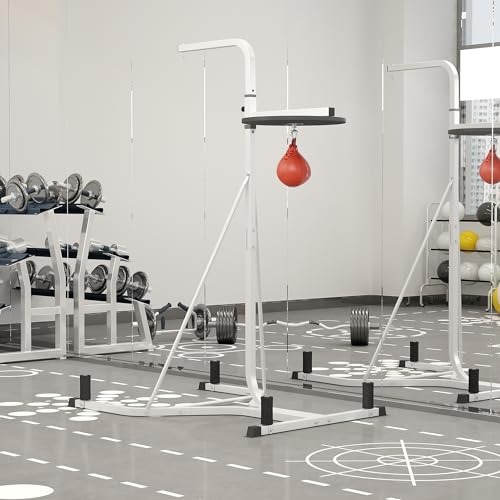 Kaimei Adjustable Punching Bag Stand | Heavy Bag & Speed Bag Combo | Home Gym Workout Equipment | Fitness Training for Adults & Teens
