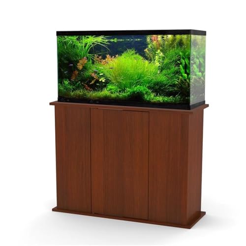 Upright Aquarium Stand, 30/38/45 Gallon Capacity, Serene Cherry Finish, Solid Top Design, Moisture-Resistant Laminate, Storage Cabinet, Contemporary Style for Home Aquarium or Terrarium