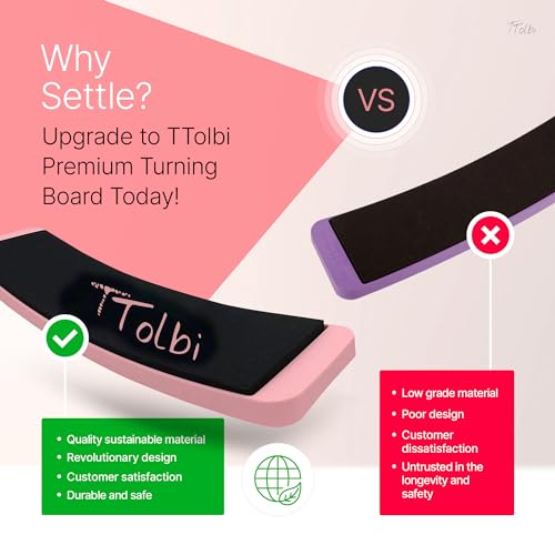 Turn Board for Dancers and Skaters, Ballet and Figure Skating Spinner - color: Pink Premium