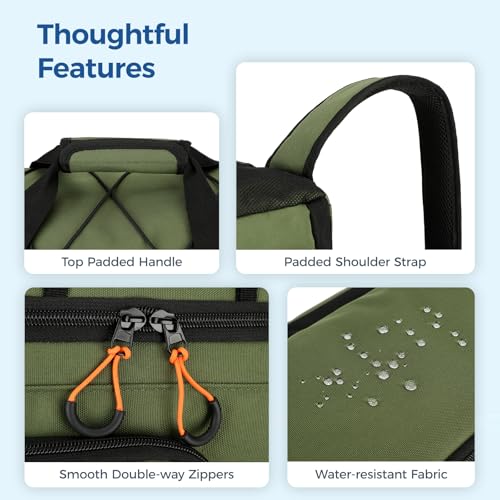 Searock 45L Gym Bag for Men, 3-In-1 Duffle Bag Backpack for Travel - color: Green