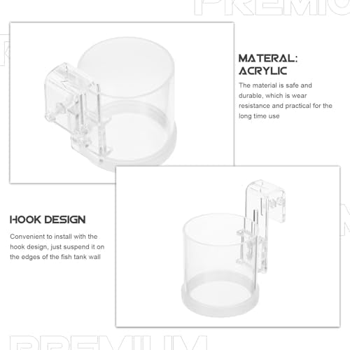 Acrylic Fish Feeding Ring for Aquarium Tank, Lightweight Floating Feeder Circle, Large Size Fish Food Dispenser for Aquarium Supplies