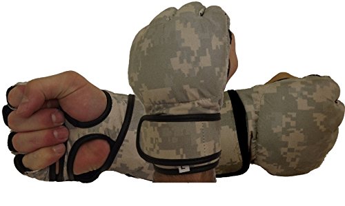 MMA Fighter Gloves - 4oz - Military Patterns - color: ACU, size: Medium