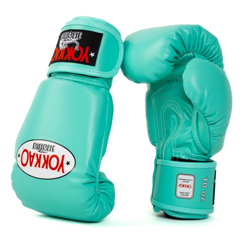 YOKKAO Matrix Muay Thai Boxing Gloves | Premium Leather Training and Sparring Gloves for Men and Women | Winning Boxing Gloves | Punching Gloves - color: Tiffany, size: 18oz