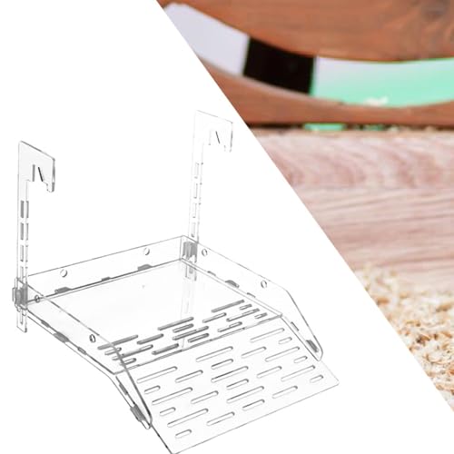 Clear Climbing Rest - Acrylic Turtle Ramp, Aquarium Tank Terrace Dock, Reptile Habitat Accessories Frogs Hermit Crabs Lizards | Durable Pet Lounge Shelf for Sunbathing Swimming