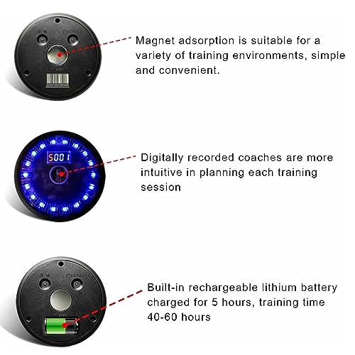 Reaction Training LED Lights, Reaction Training Light Kits with Organizing Box, 1 Main Control Light and 6 Training Lights, 15 M Control Distance, for Basketball, Fitness, Fighting, Football
