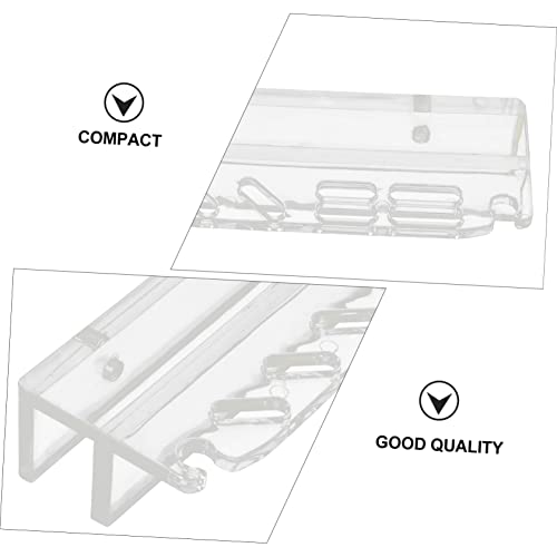 Happyyami Acrylic Aquarium Tool Organizer Rack for Fish Tank Maintenance Lightweight Storage Holder with Slots for Scissors Tweezers Tongs Scrapers Compact and Safe Design for Easy