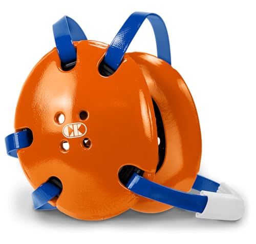 Cliff Keen Signature Wrestling Headgear - color: Orange / Royal Blue