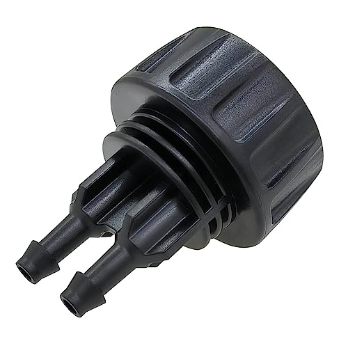 4PCS 1/4 Inch Drip Irrigation Tubing to Faucet Garden Hose Adapters Convert 3/4 Inch to 1/4 Inch 2 Barbs Drip Hose Connectors Fittings for Garden Supplies - size: 1/4 inch-2 Barb