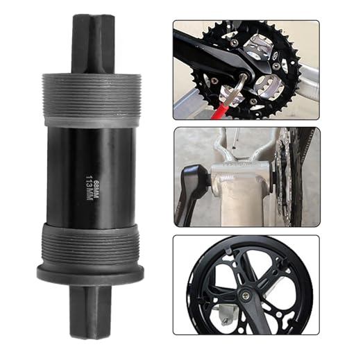 Hoypeyfiy Bike Bottom Bracket Mountain Bike Square-Taper Bottom Bracket Bicycles 68mm Replacement for Shimano Tourney TX800 Series (68x113mm) - size: 68*113mm